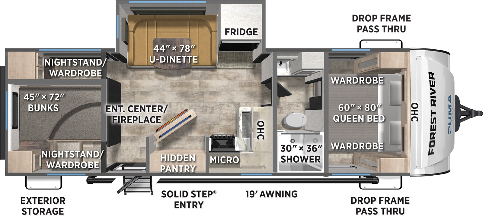 Puma Tracks 2750BHS Floorplan